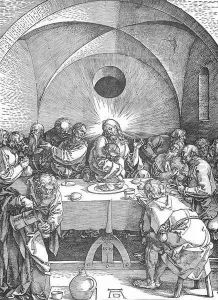 The Large Passion 9. Last Supper by Albrecht Durer