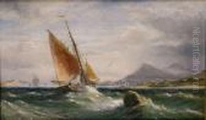 Coastal Scene With Shipping by James Richard Marquis