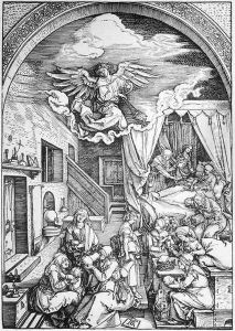 Life of the Virgin 4. The Birth of the Virgin by Albrecht Durer
