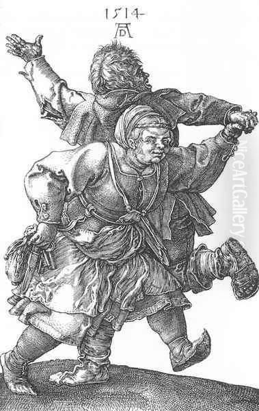 Peasant Couple Dancing - view 1