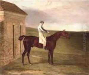 Burleigh, A Chestnut Racehorse, With Sam Chifney Up, Atnewmarket by Benjamin Marshall