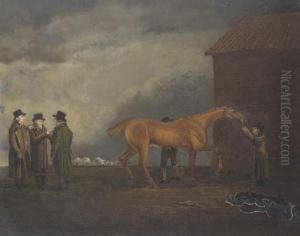 Rubbing Down Muly Moloch, With Portraits Of Trotter, Hardy Andsimpson