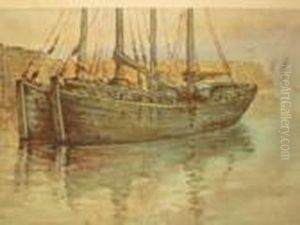 Moored Fishing Boats by Herbert Menzies Marshall