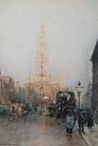 A View Of St Mary-le-strand Church by Herbert Menzies Marshall