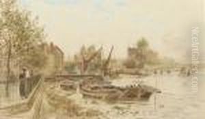 On The Embankment At Chelsea by Herbert Menzies Marshall