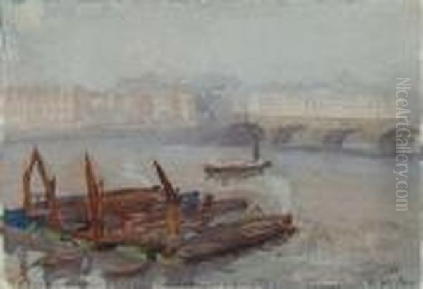 Boats On The Thames - view 1