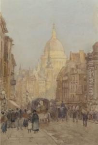 Fleet Street Looking Towards St. Paul's by Herbert Menzies Marshall