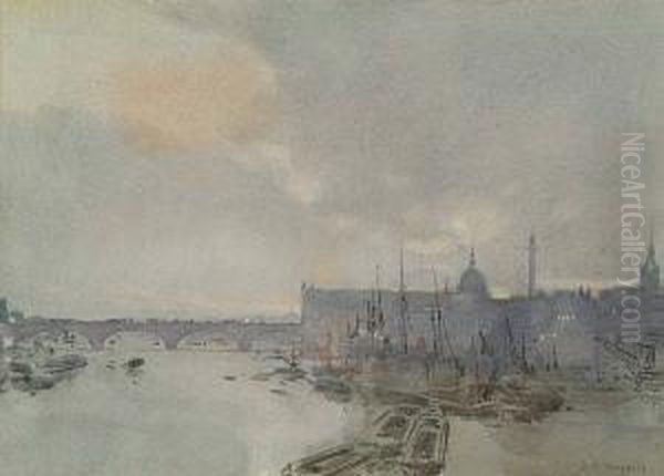 The Pool Of London, Dusk - view 1