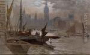 Westminster From The River by Herbert Menzies Marshall