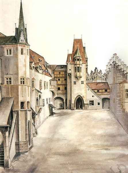 Courtyard of the Former Castle in Innsbruck without Clouds - view 1