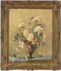 Wildflowers In A Vase by Freda, Nee Clulow Marston