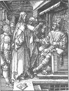 Small Passion 16. Christ before Herod by Albrecht Durer