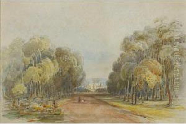 Canterbury House, The Seat Of Mr Arthur Jeffries: Garden Vista - view 1