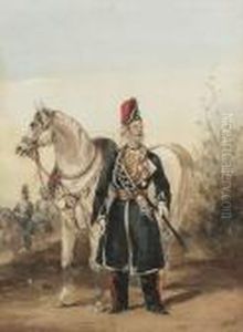 A Native Officer, Ramghur
Irregular Horse; An Officer, Bundlekund Legion; An Officer Bengal Light
Cavalry, Three by Henry Martens