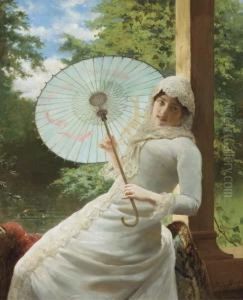 Sur La Veranda: A Seductive Glance by Willy Martens