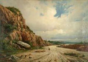 Paisaje Con Rebano. by Ricardo Marti