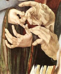 Christ Among the Doctors (detail) 3 by Albrecht Durer