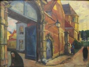 Liege. Rue Animee. by Alfred Martin