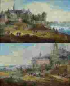 Paysage Avec Le Chateau De La Roche-guyon Paysage Avec Le Chateau De La Roche-guyon