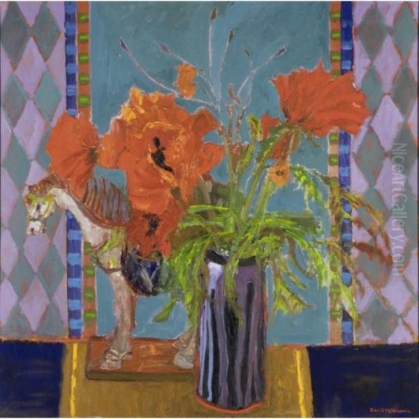 Still Life With Poppies And A Ceramic Horse - view 1