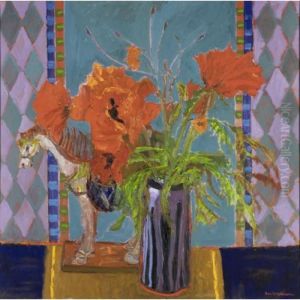 Still Life With Poppies And A Ceramic Horse