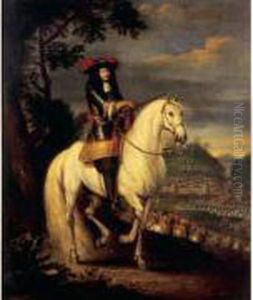 Portrait De Louis Xiv A Cheval