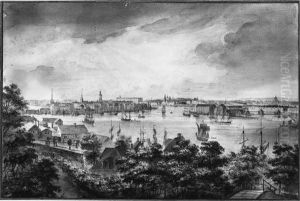 A View Of Stockholm From Soder 
With The Royal Palace, Storkyrkan,riddarholmskyrkan And Tyskakyrkan