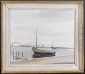 Seelandschaft Mit Booten. by Eugene Louis Martin