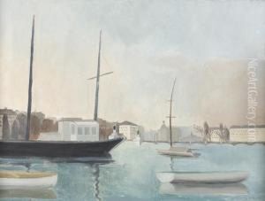 "les Barques". by Eugene Louis Martin