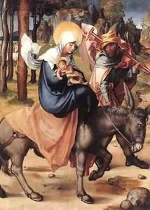 The Seven Sorrows Of The Virgin The Flight Into Egypt 1496 X by Albrecht Durer
