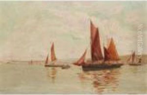 A Pair Of Cornish Coastal Scenes by Henry Martin