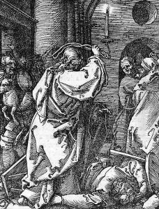 Christ driving the Money Changers from the Temple, from The Small Passion by Albrecht Durer