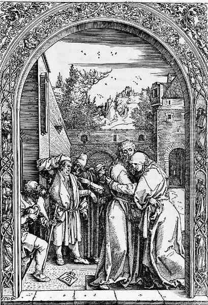 Joachim and St. Anne meet at the golden Gate, from The Life of the Virgin - view 1