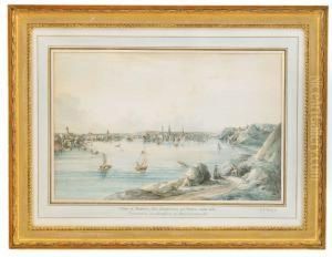 Utsikt Af Stockholm Fran Langholmen Pa Stadens Vestra Sida by Johan Fredrik Martin