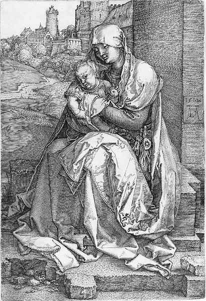 The Virgin and Child Seated by a Wall - view 1