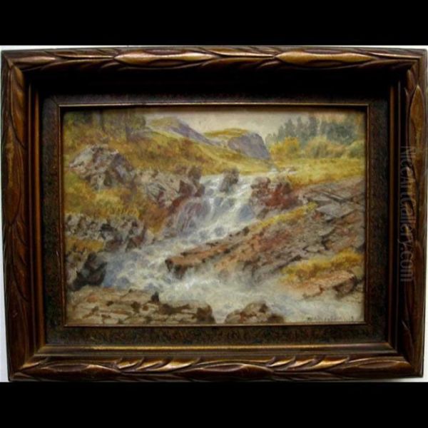 Waterfall Study; Autumn Landscape - view 1