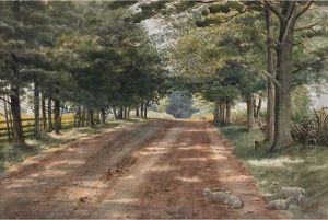 Sunlit Roadway by Thomas Mower Martin