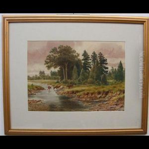 Cattle Watering by Thomas Mower Martin