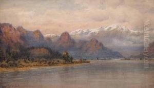 Untitled - Pitt River And Golden Ear Mountains by Thomas Mower Martin