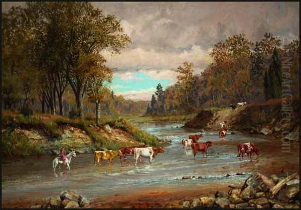 Stream With Cattle - view 1