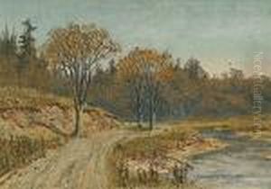 Untitled - The Road Beside The River by Thomas Mower Martin