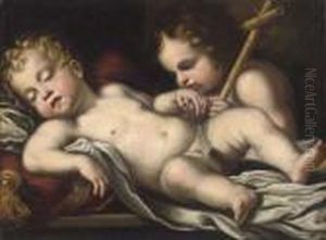 The Christ Child And The Infant Saint John The Baptist by Giovanni Martinelli