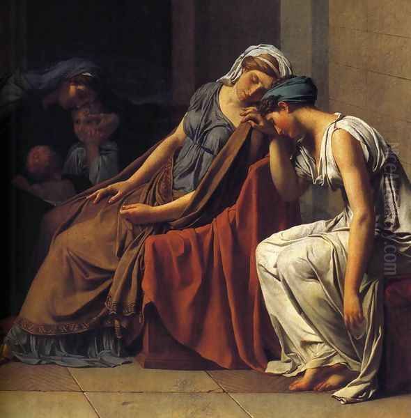 The Oath of the Horatii (detail 3) 1784 by Jacques Louis David