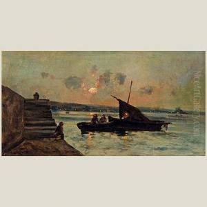 Atardecer En El Puerto by Juan Abades