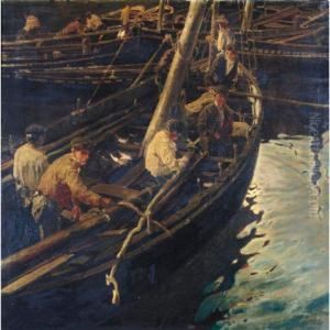 Vuelta De La Pesca (bringing In The Catch) by Enrique Martinez Cubells y Ruiz