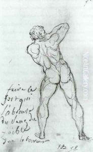 Study After Michelangelo 1790 by Jacques Louis David