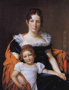 Portrait of the Comtesse Vilain XIIII and her Daughter 1816