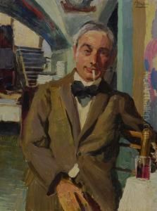Ritratto Del Poeta Vannicola Alla "buca Lapi" by Filippo Martori Savini