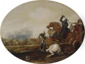 A Cavalry Battle by Jan the Younger Martszen