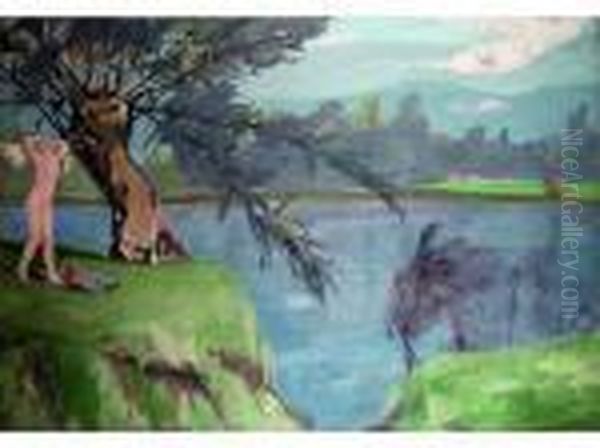 Baigneuses Au Bord De La Riviere - view 1